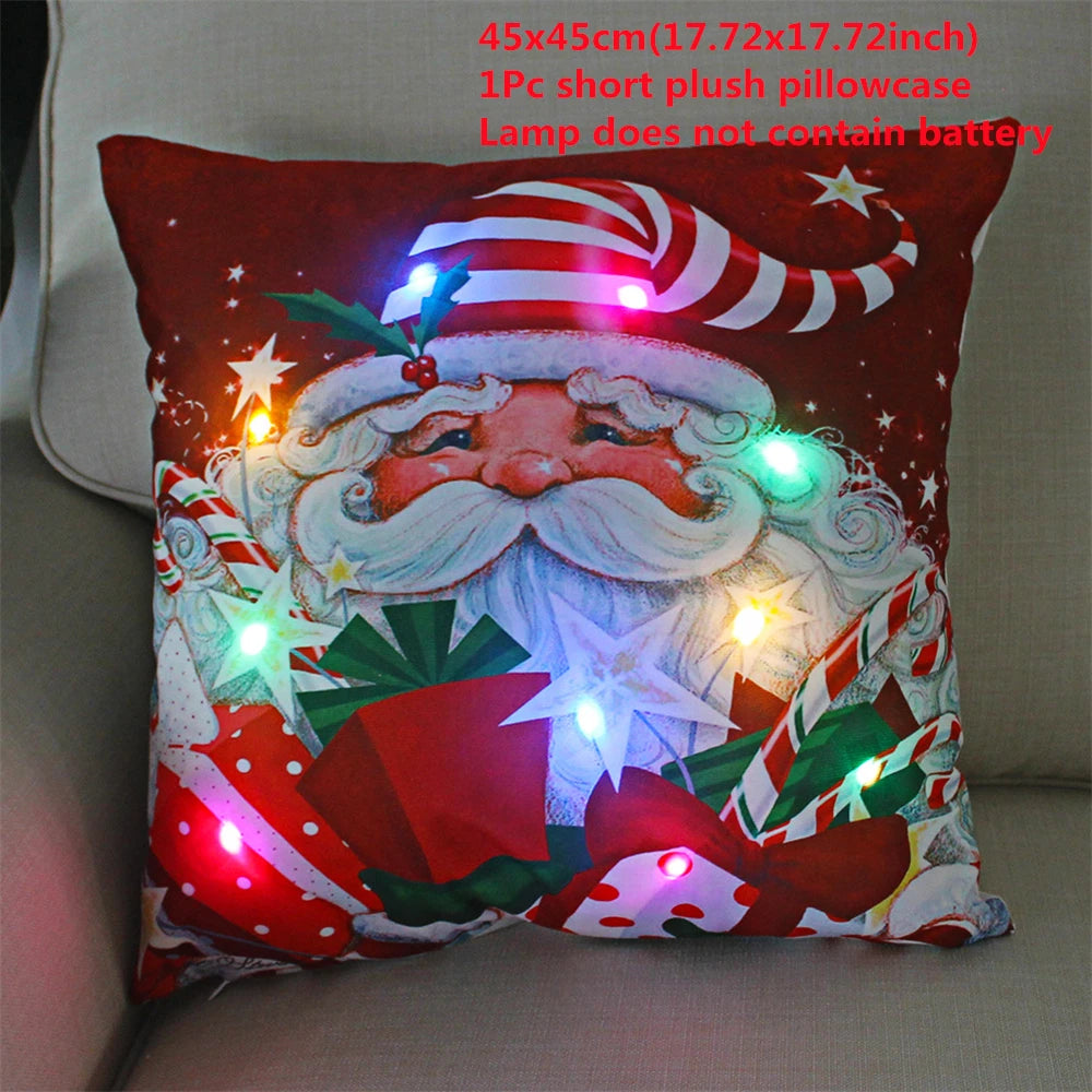Christmas decoration Catted LED pillow cover