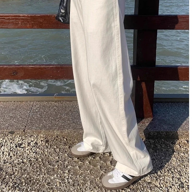 Women vintage Drape Straight Mopping Pants