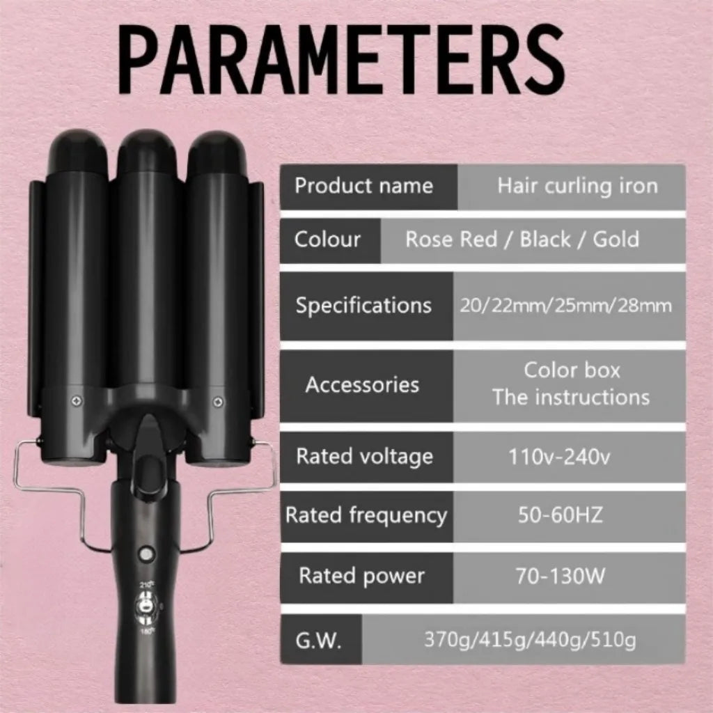 Professional Hair Tools Curling Iron Ceramic Triple Barrel Hair Curler Irons Hair Waver Styling Tools Hair Curlers for Beauty