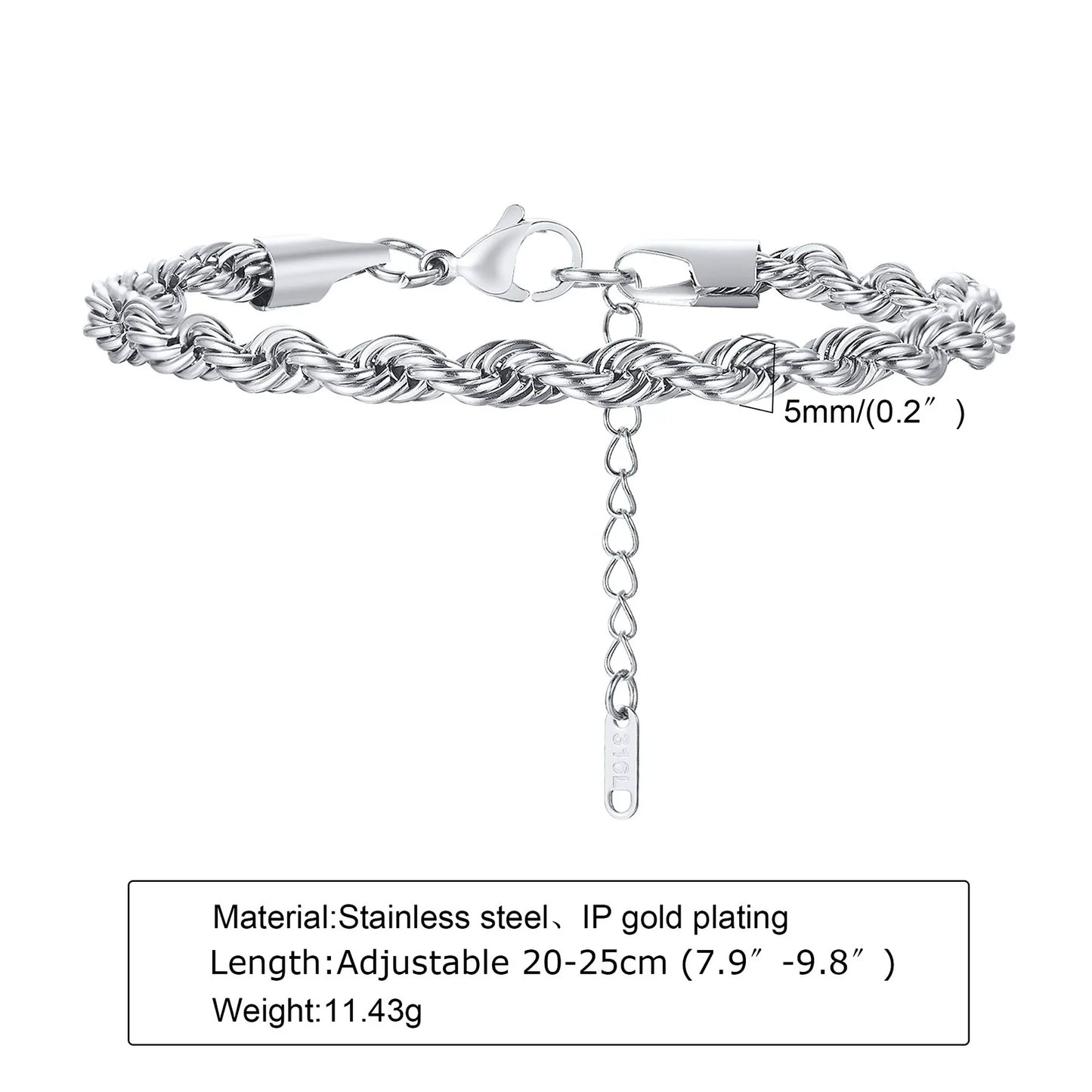 Rope Bracelets Adjustable Wristband