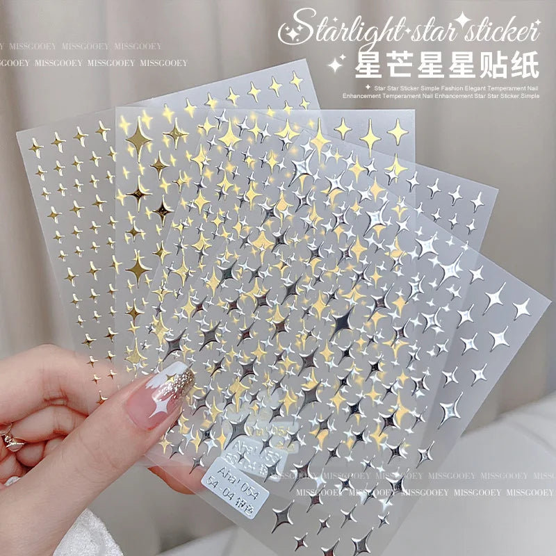 3D Star Nail Art Stickers