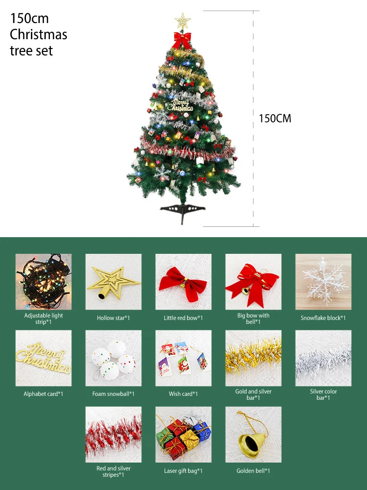 150/180/210cm PVC Artificial Xmas Tree