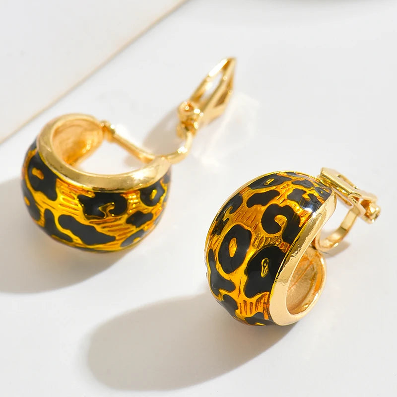 Creative Design Leopard Print Earrings