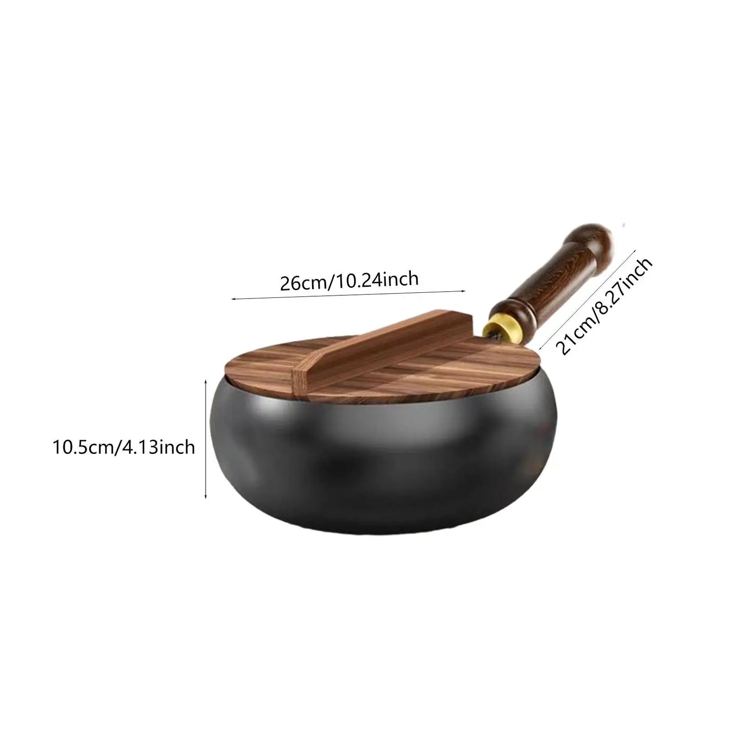 Nonstick Wok No Coating Gas Boiling Stir Fry Pan for Restaurant Camping Home Stovetop Induction Cooker Cookware Pots Cooking