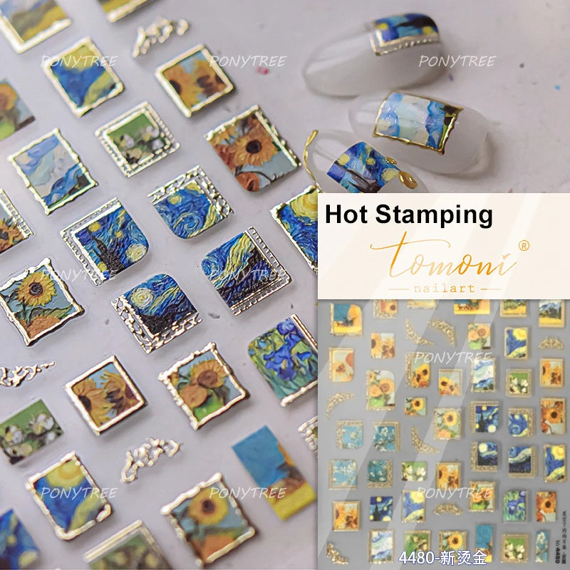 Star Moon Love Heart Necklace Nail Sticker