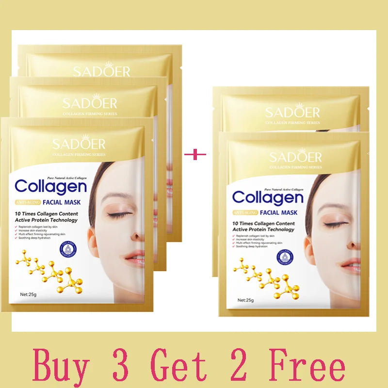 10PCS Collagen Anti Wrinkle Facial Mask
