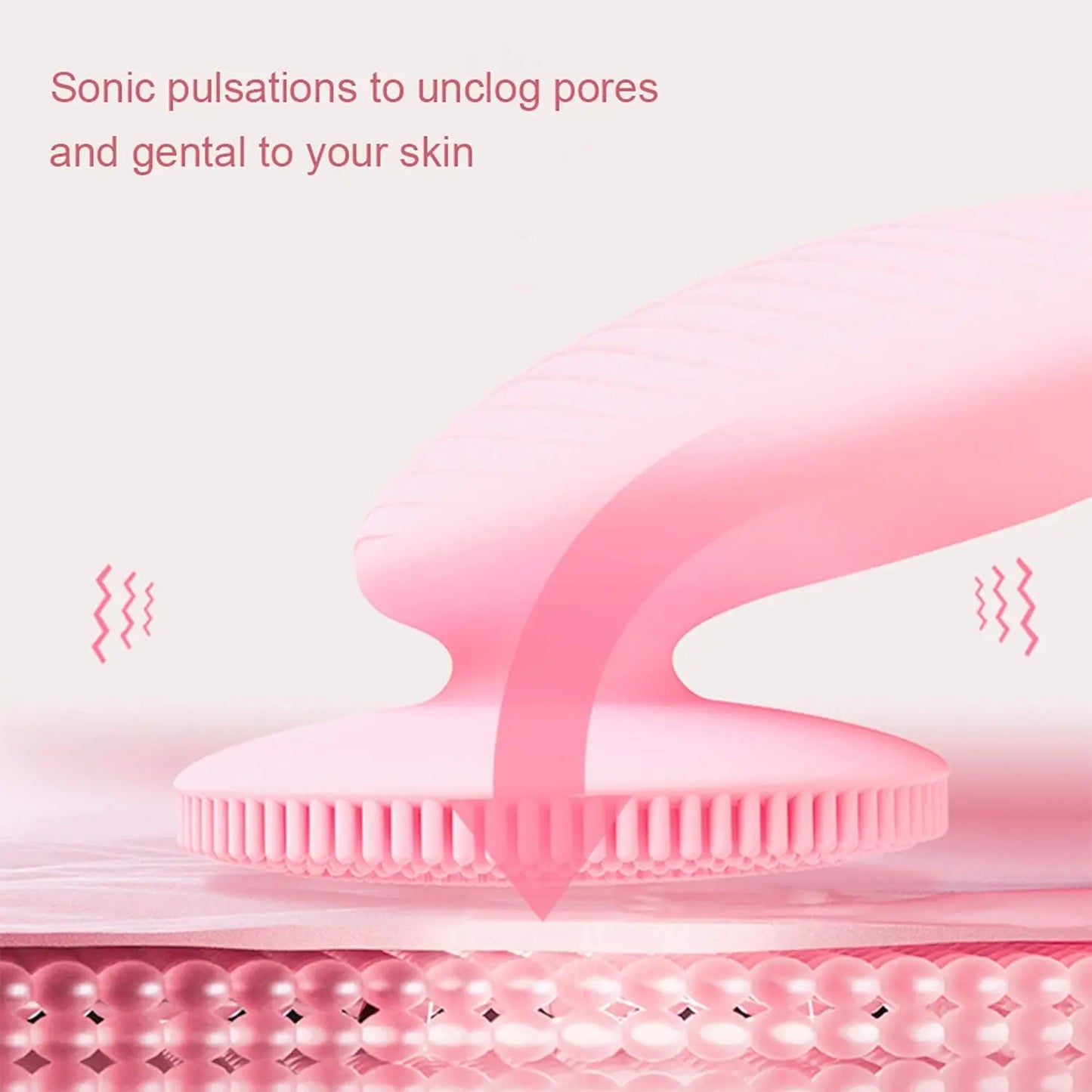 Silicone Face Cleansing Brush Electric Facial Scrubber Massager Sonic Vibration Waterproof Skin Care Tool for Pore Cleaning