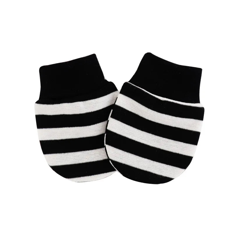 2pcs Baby Anti Scratching Soft Cotton Gloves+Mittens