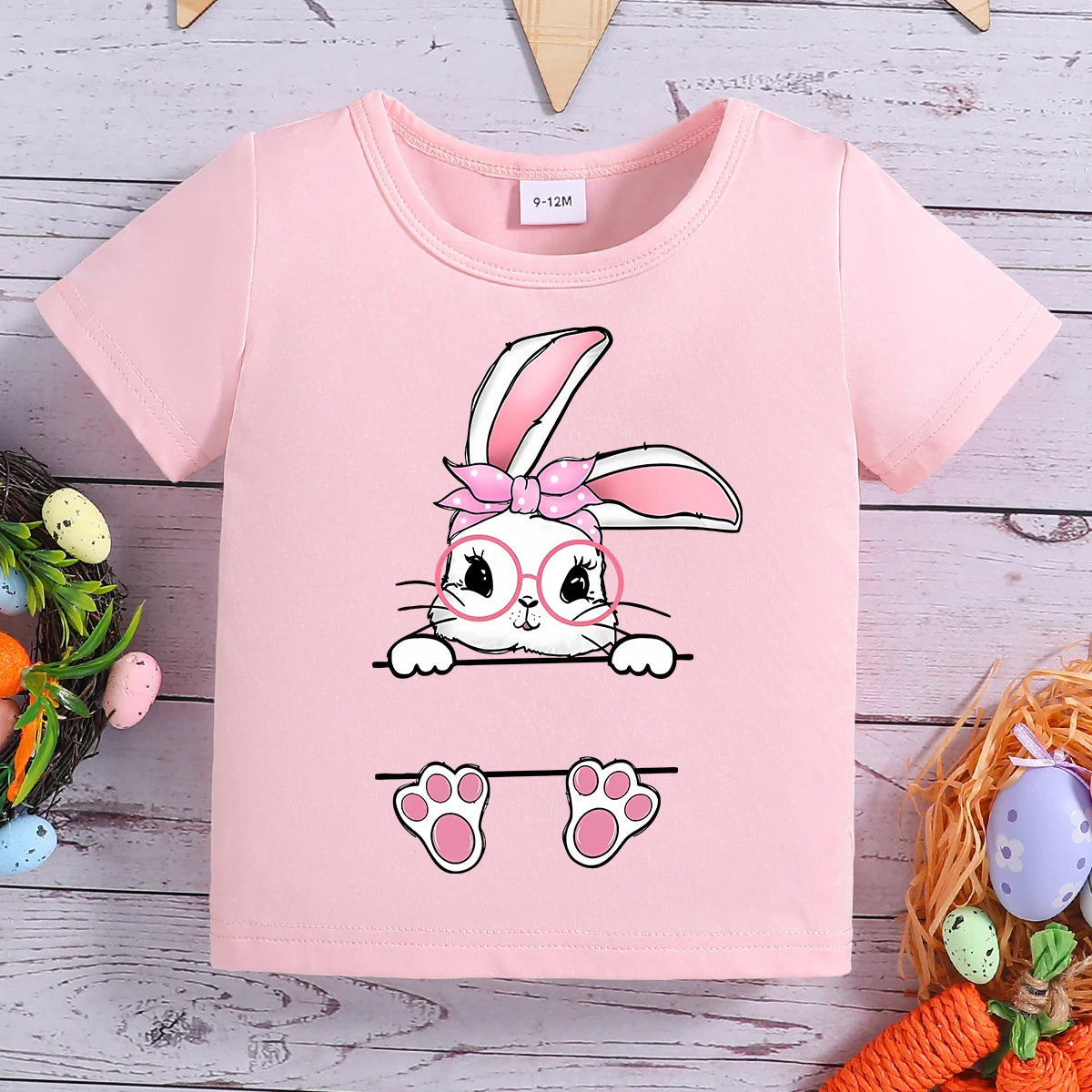 Cartoon Rabbit Letter Pattern Tops