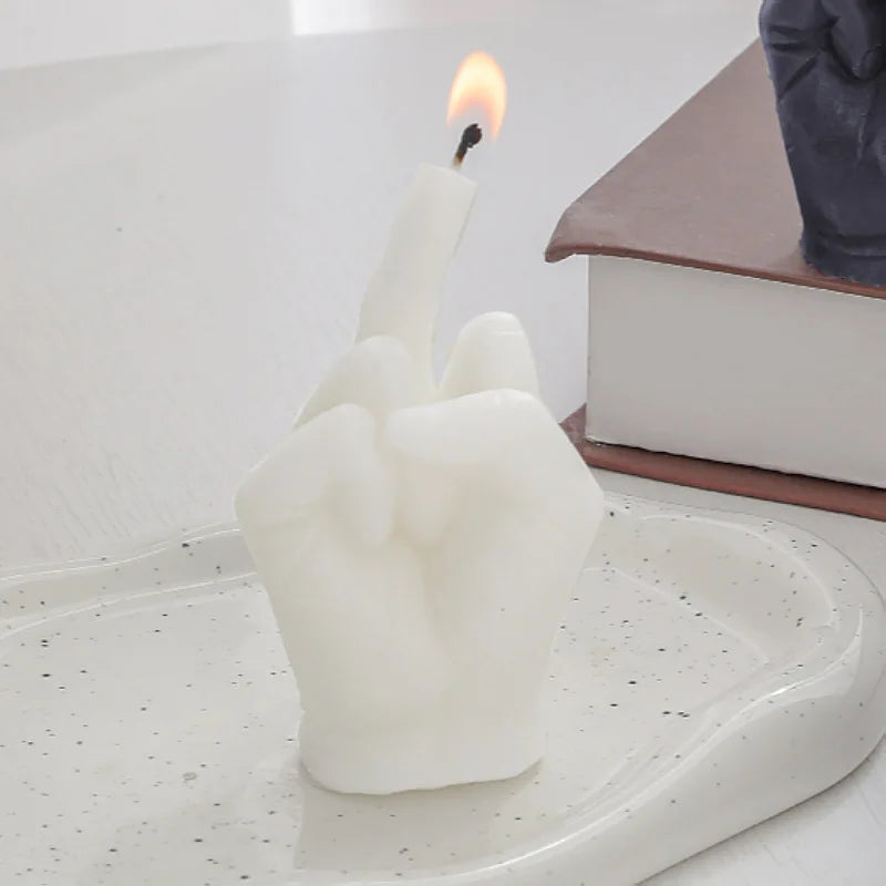 Finger Scented Candle Room Decor Aesthetic Fragrance Soy Wax Aromatherapy Hand Gesture Candles Desk Statues Sculpture Decor