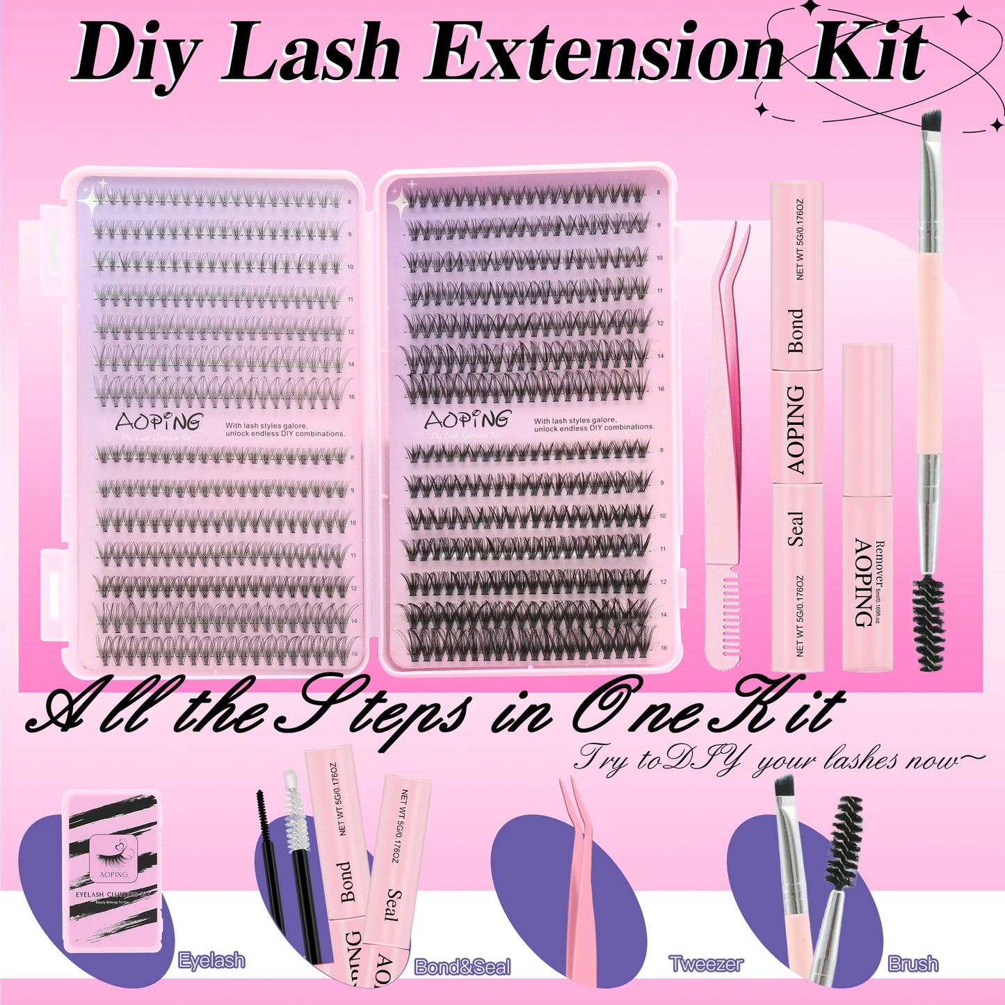 560 Clusters of Segmented False Eyelashes