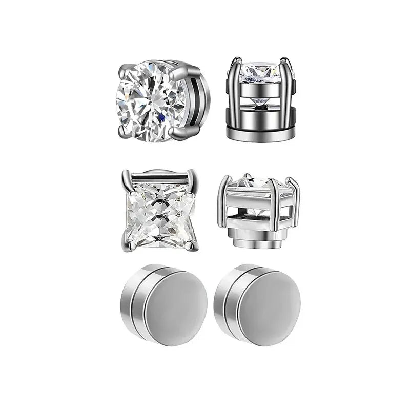 Unisex 6 Pc set Strong Magnetic Earrings