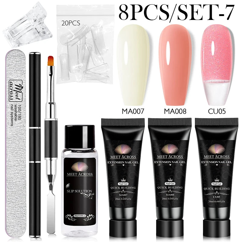 Extension Nail Gel Polish Set