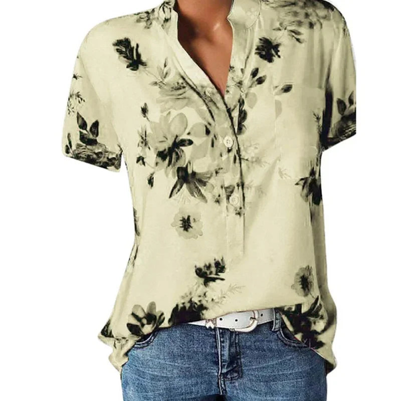Elegant women's printed casual shirt