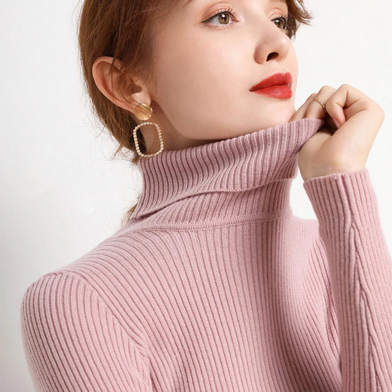 Women Knitted Cashmere Jumpers Soft Sweater