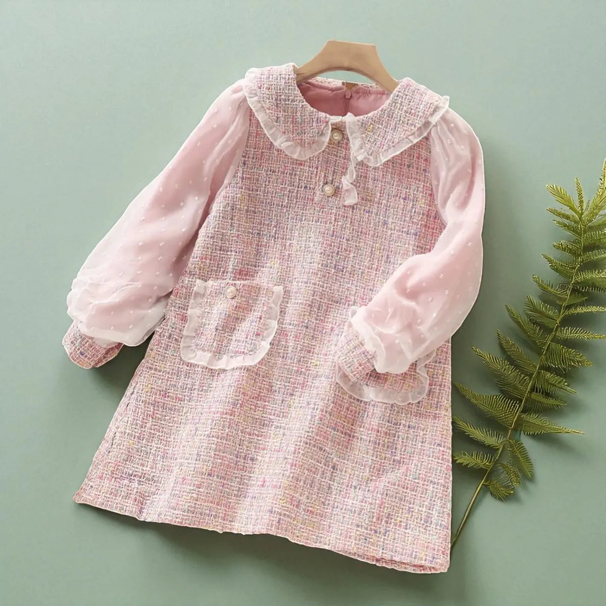 Flower Cute Lace Voile Floral Embroidery Dress