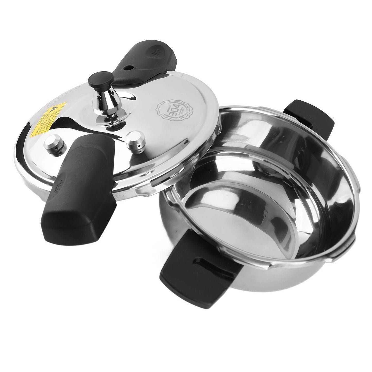 1.8L Pressure Cooker Stainless Steel Safe Explosion Proof 1.8LPressure Cooker Oyster Fish Head Pot for Gas Stove Indu