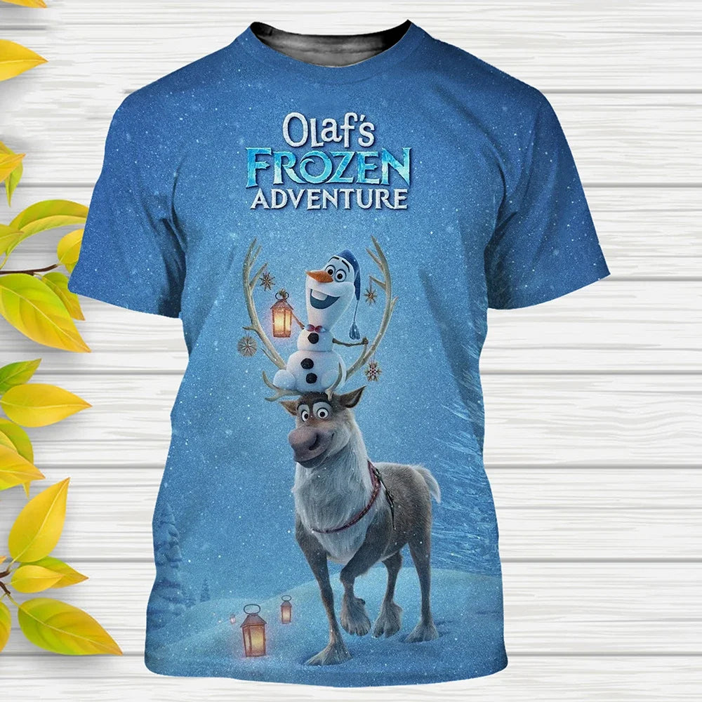 Funny Frozen Cartoon 3D Print T Shirt