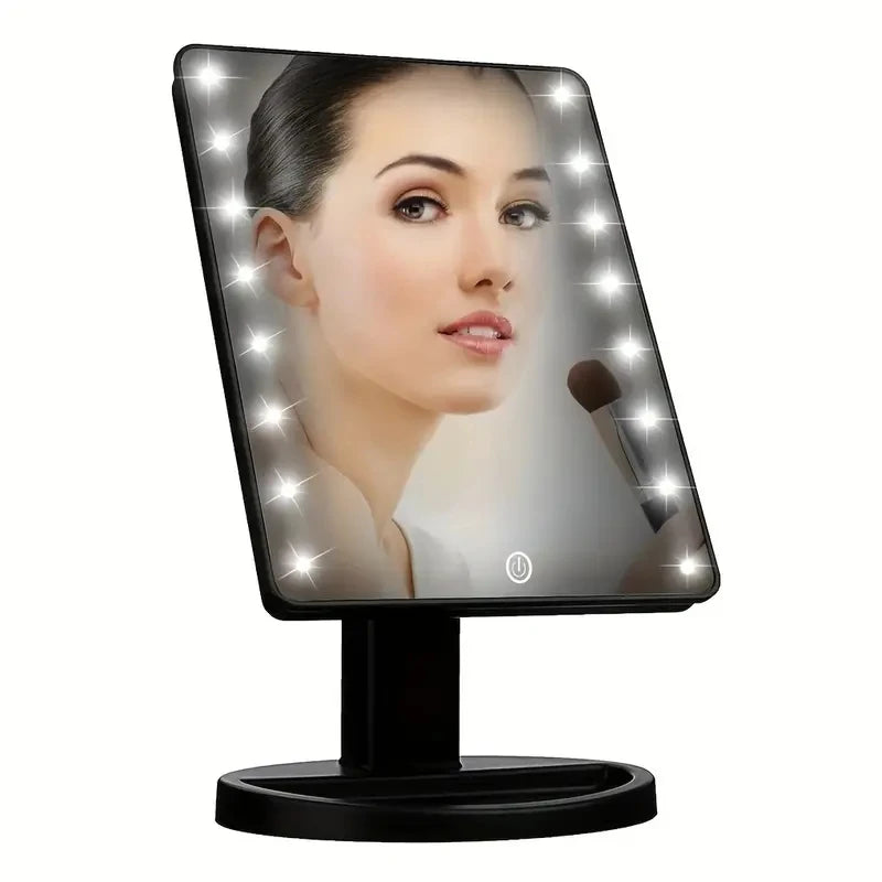 Lighted Makeup Mirror Square Battery