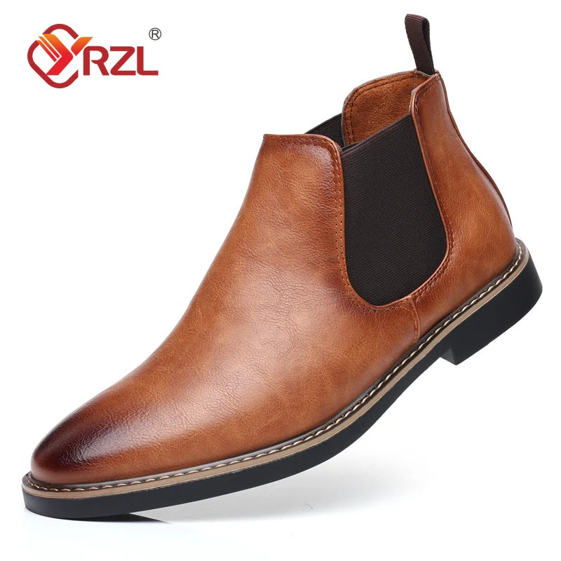 Men Chelsea Retro Comfortable PU Leather boots