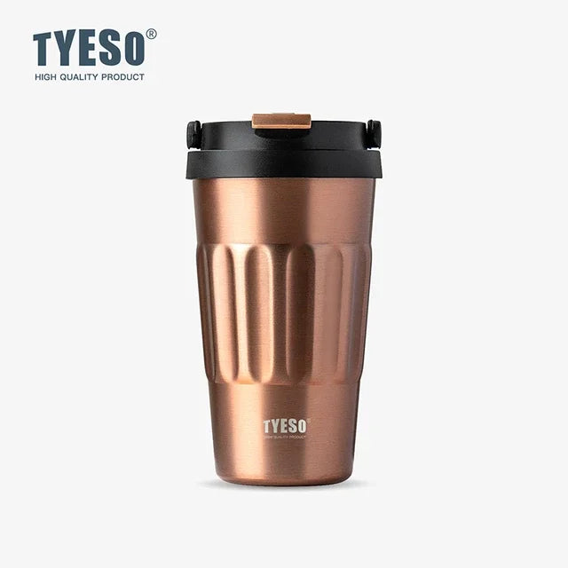400/500ML Tyeso Vintage Coffee Mug Portable Steel Insulated Travel Cup Convenient Handheld 304 Stainless Thermos for On-the-Go