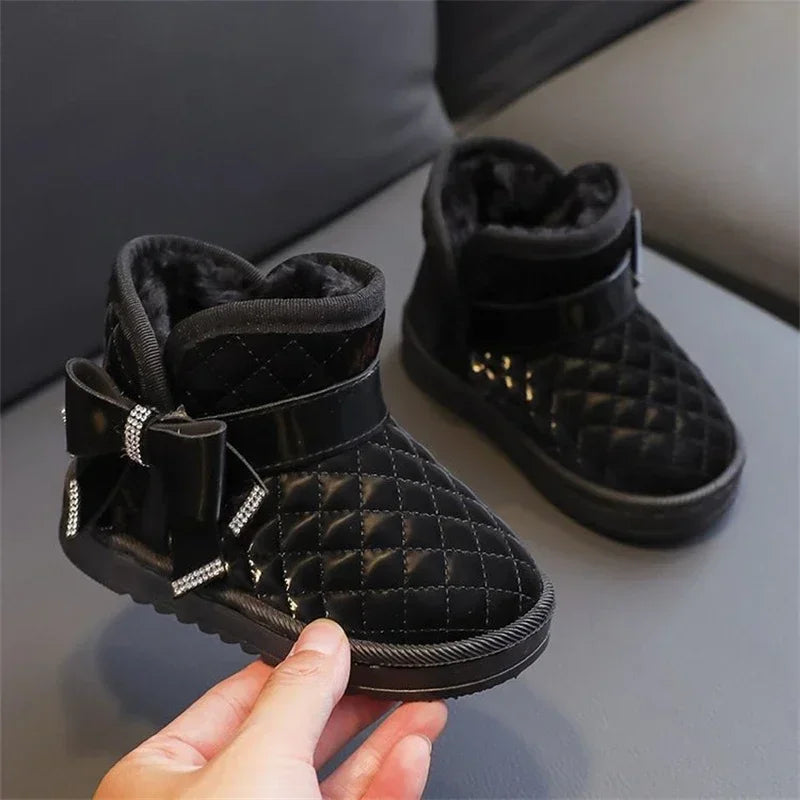 Big Crystal Bow knot Snow Boots