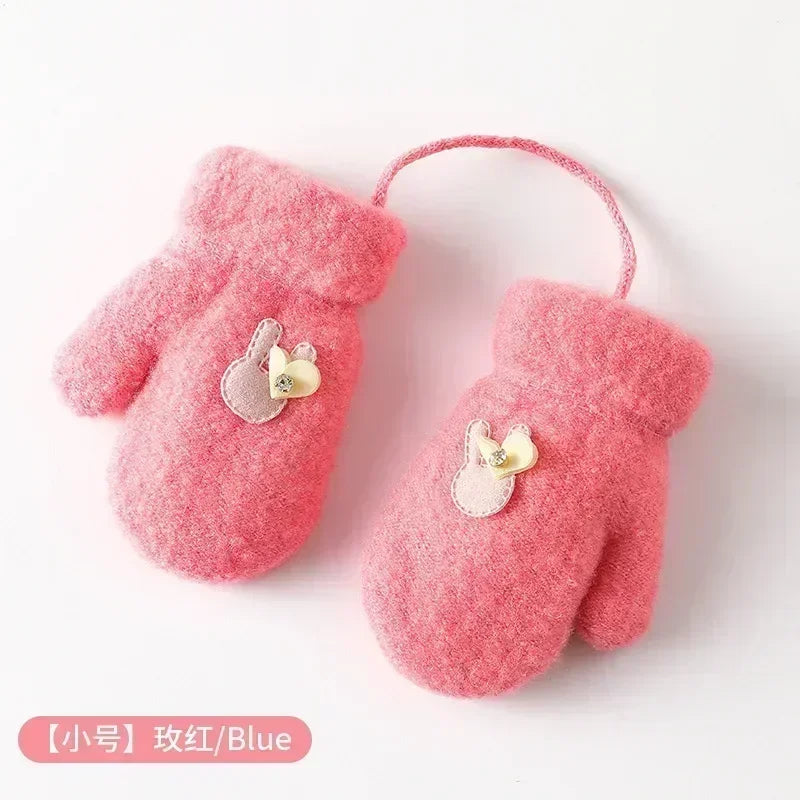 Baby Mohair Plush Thick Gloves