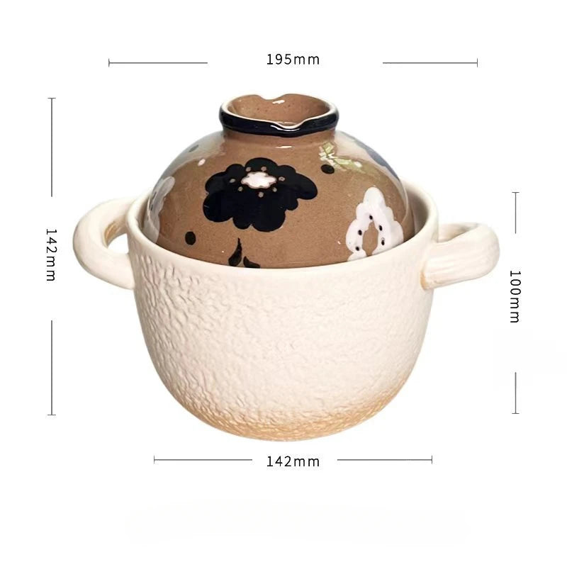 Casserole One Person Earthenware Japanese Style High Temperature Resistant Stew Pot Gas Rice Noodle Congee Tile Pot