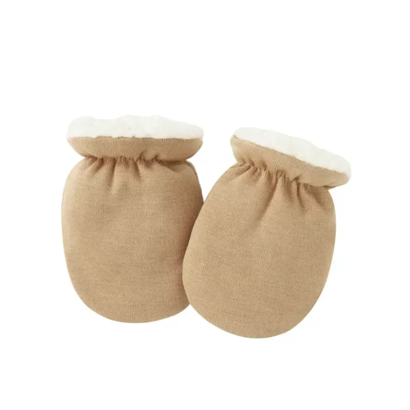 Warm Wool Furry Newborn Mittens