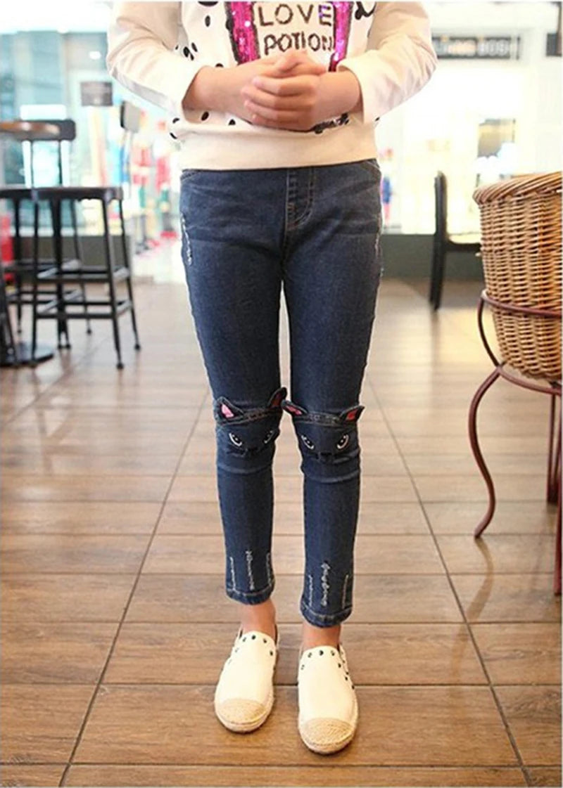 Casual Denim Long Fashion Kids Skinny Trousers