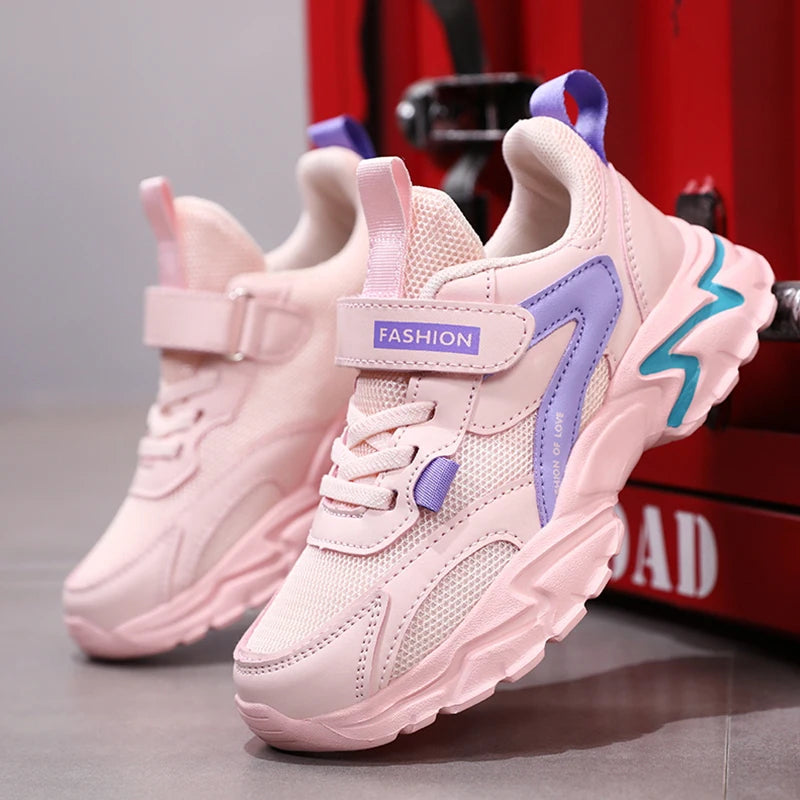 Leather Running Sneaker Anti Slip Soft Sole Walking Footwear