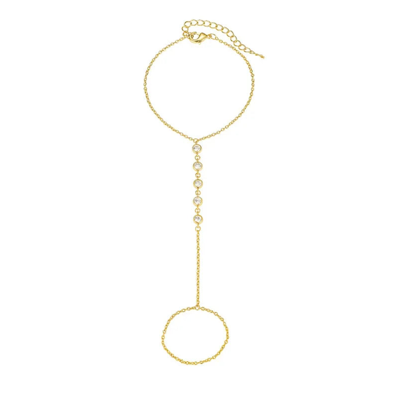 Dainty Hand Chain Bracelet Ring