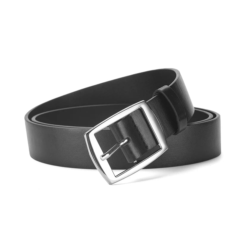 New Luxury High Quality Metal Pin Buckle Leather Belt