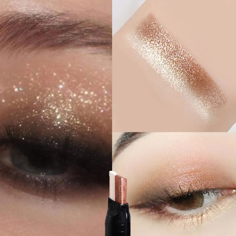 Glitter Double Color Gradient Eye shadow Stick Pencil