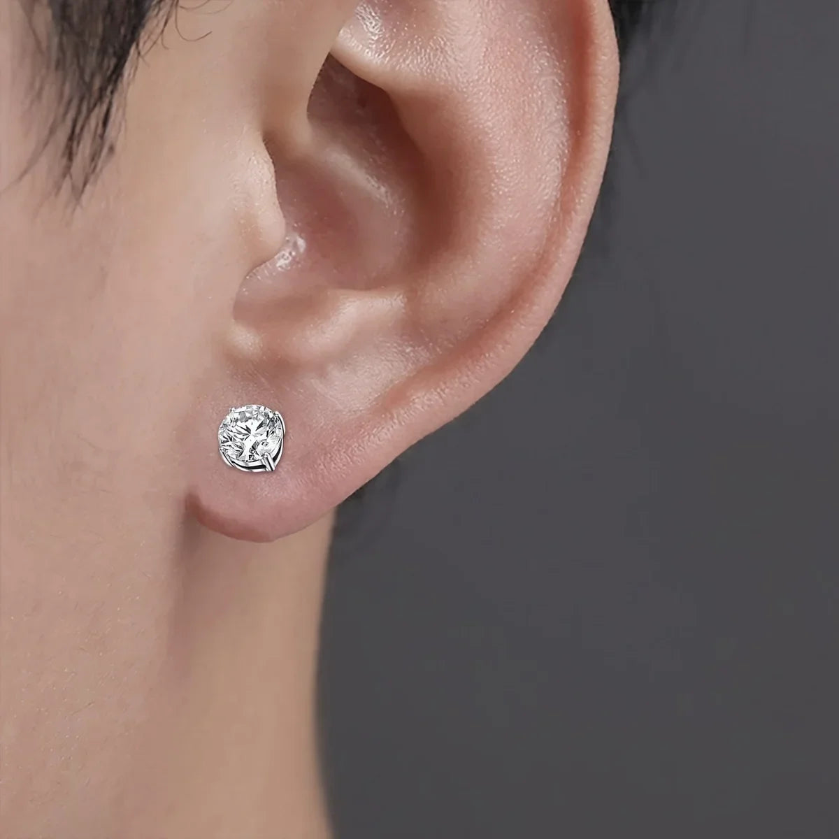 1 Pairs Crystal Strong Magnetic Ear Stud