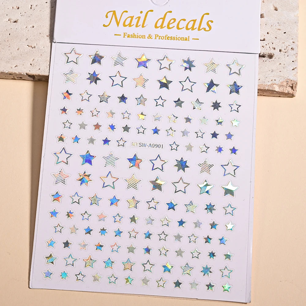 3D Star Nail Art Stickers