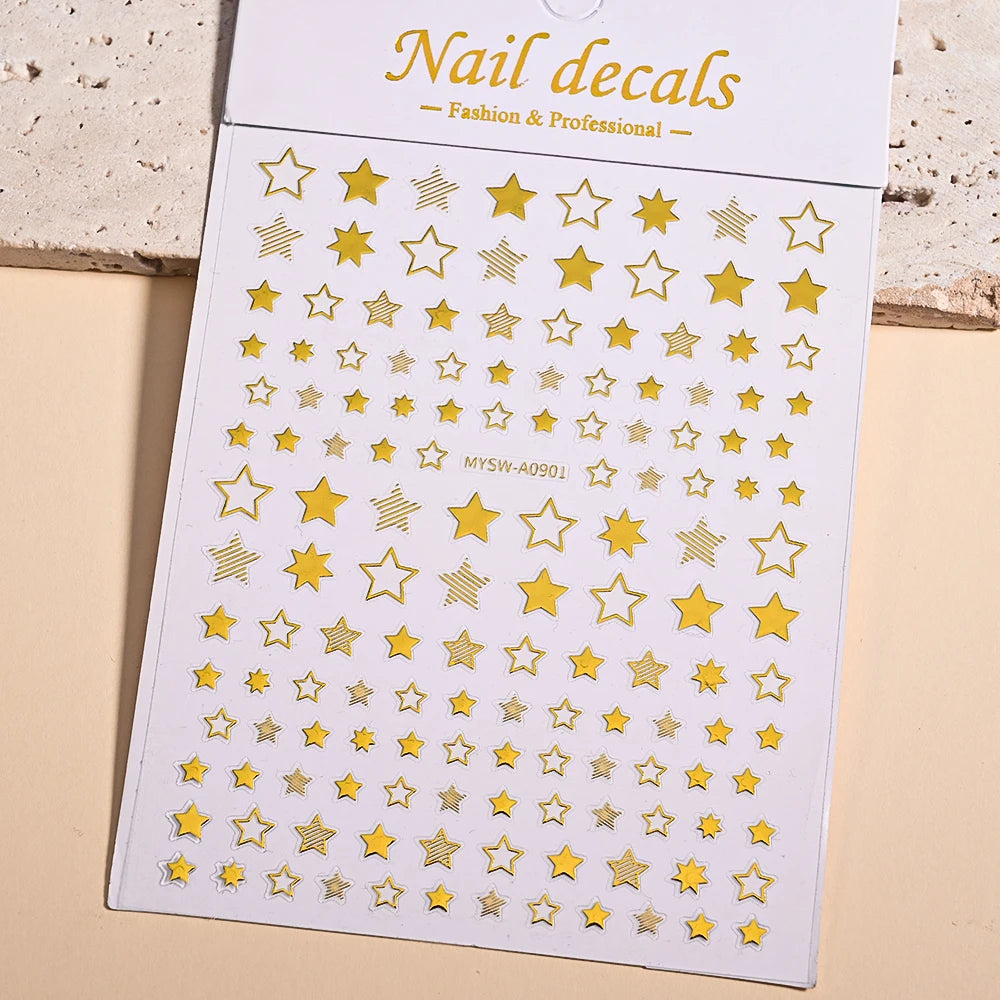 3D Star Nail Art Stickers