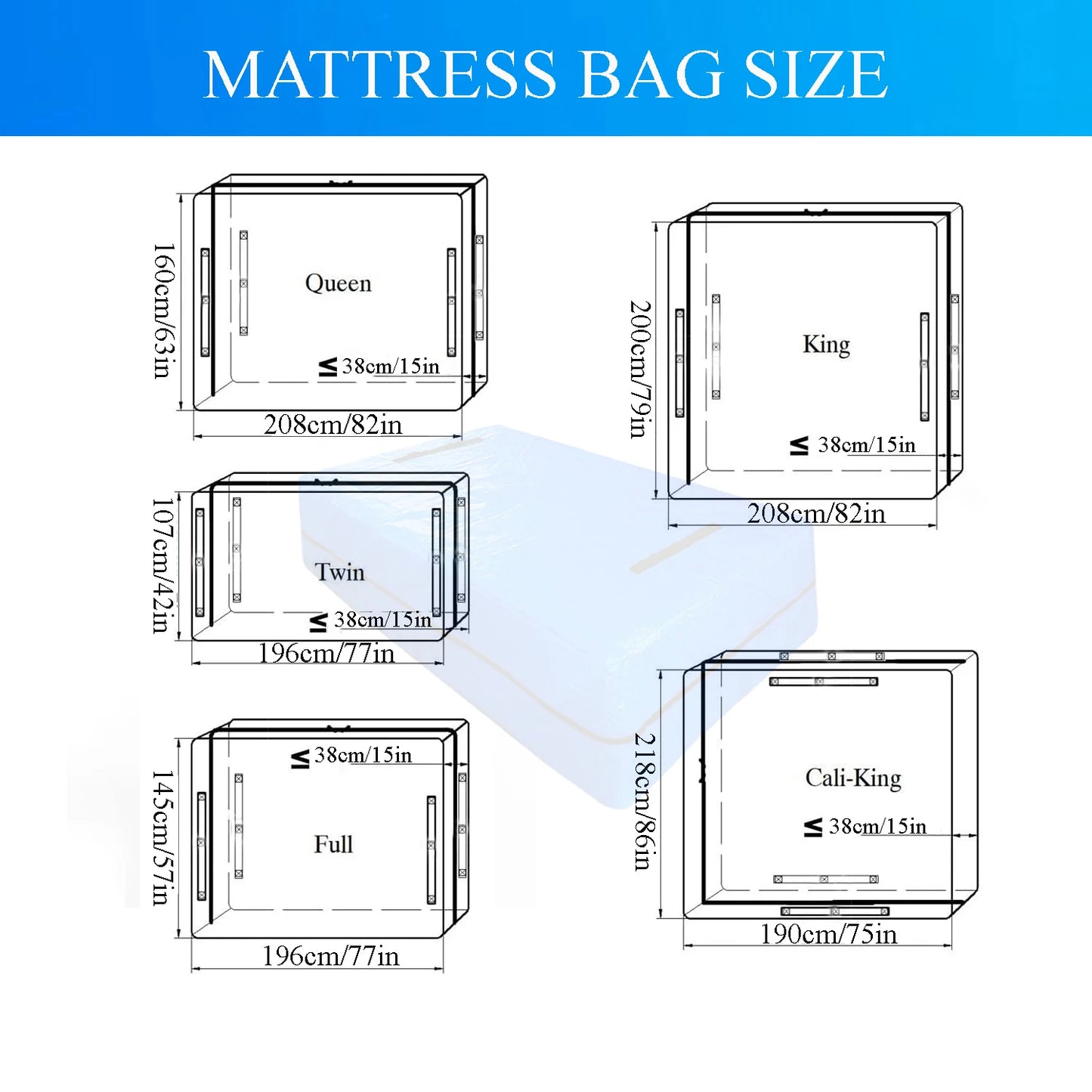 Mattress Heavy Duty Tarp Reusable Storage Bag
