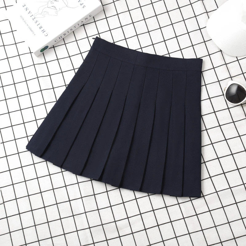 Women's Korean Style Skirt For School Girl Uniform
