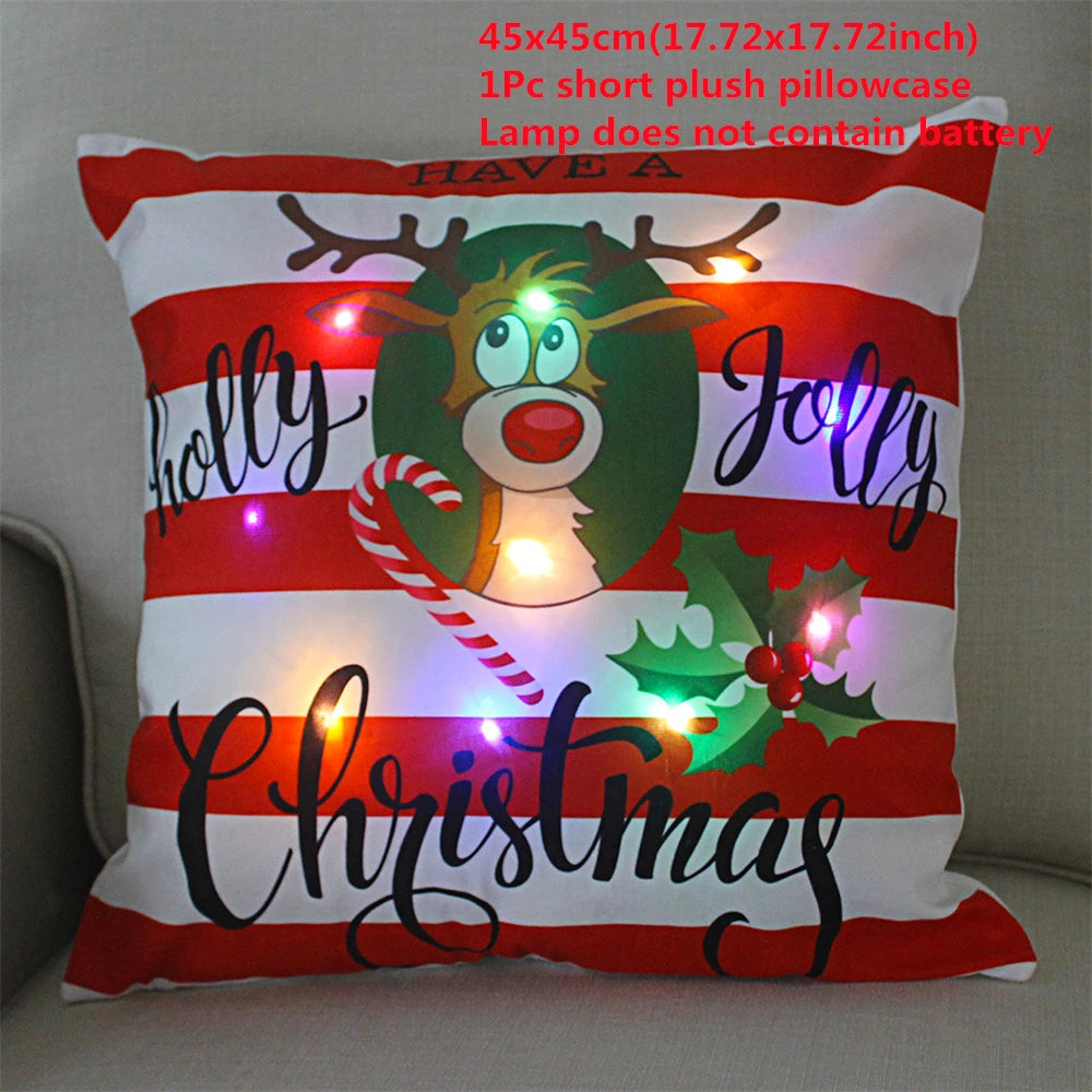 Christmas decoration Catted LED pillow cover