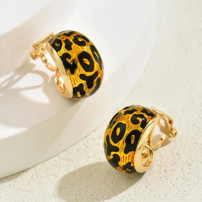 Creative Design Leopard Print Earrings