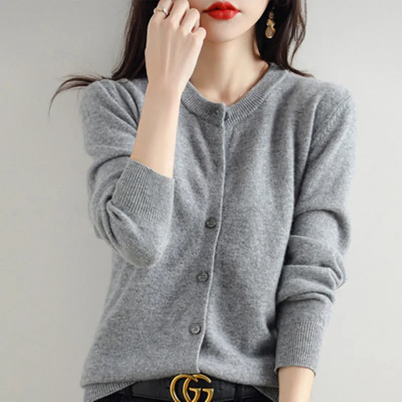 Women Knitted Cashmere Cardigans Sweaters