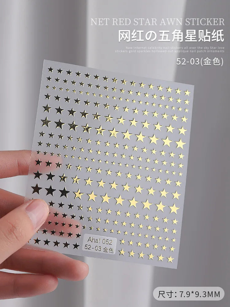 3D Star Nail Art Stickers