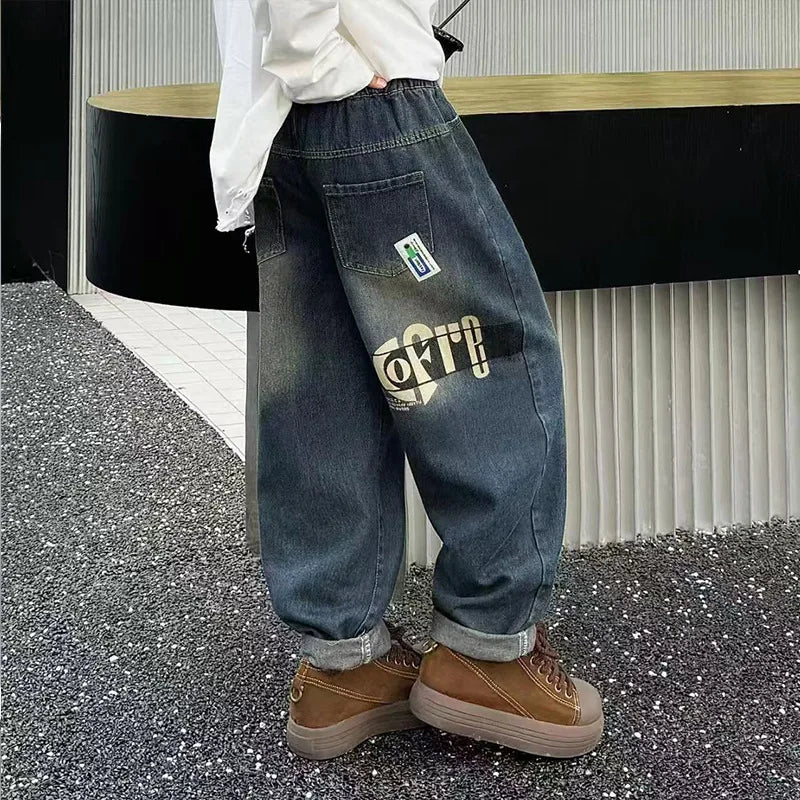 Denim Trousers Casual Pants