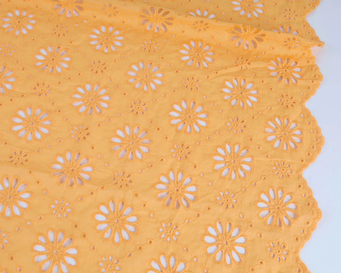 100% Cotton Hollow-out Embroidery Eyelet Lace Fabric - 50 inch wide sold by the yard