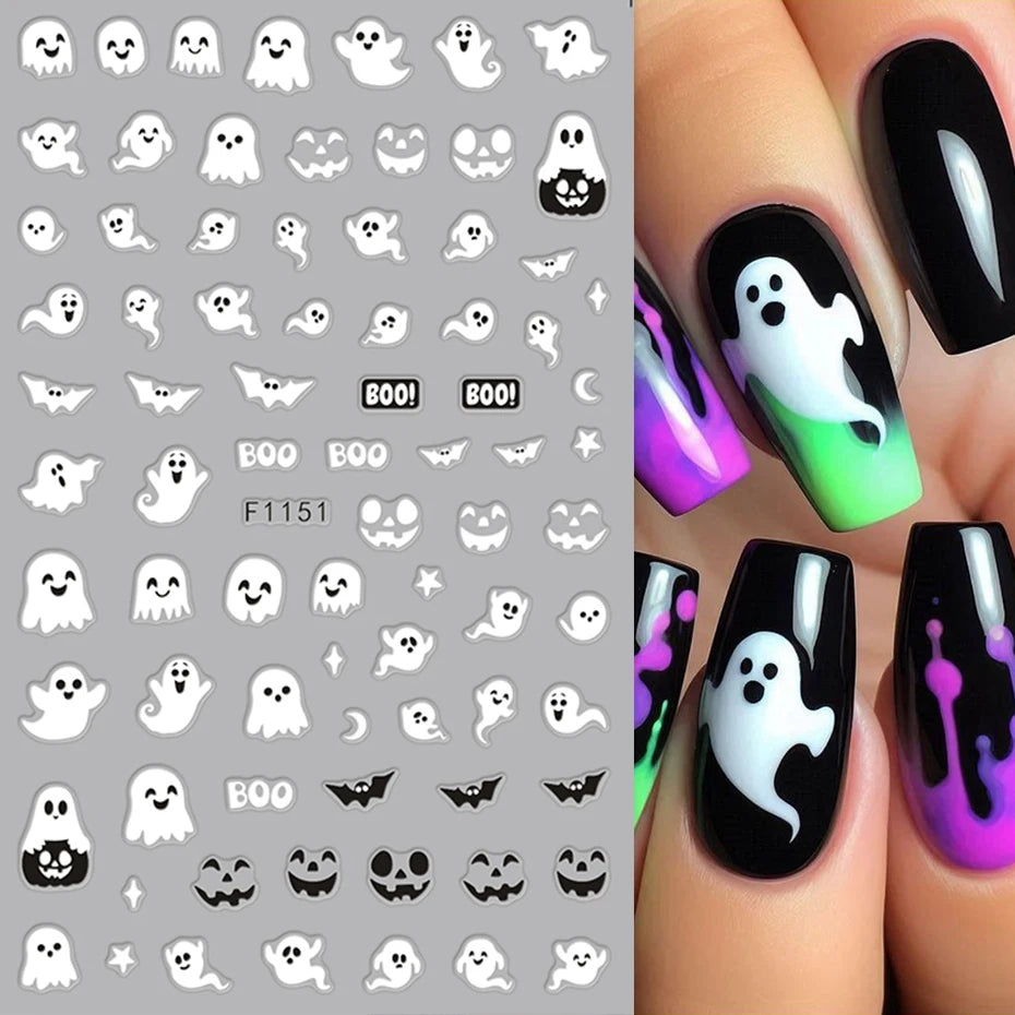 Luminous Halloween Nail Stickers