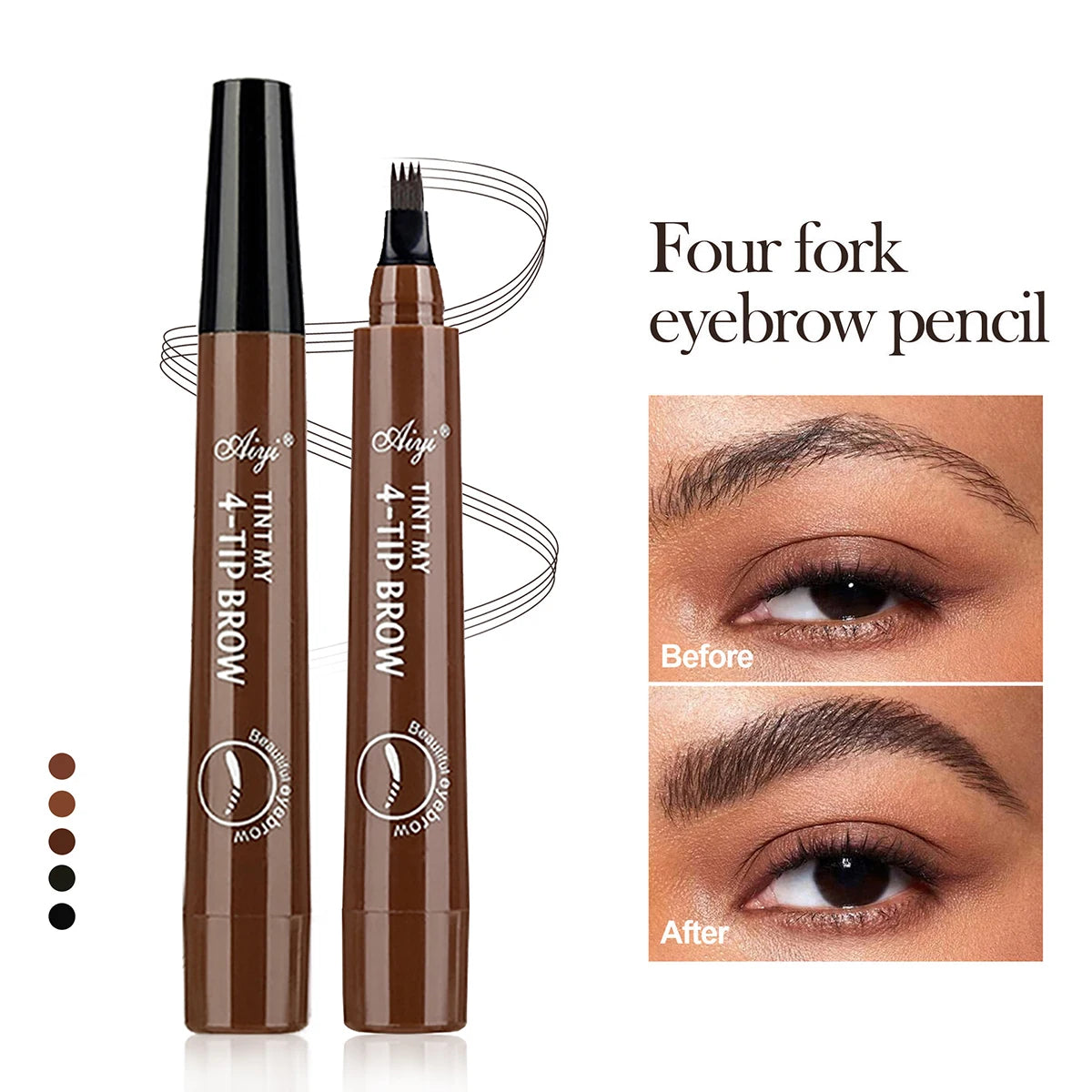 4 fork micro blading eyebrow pencil