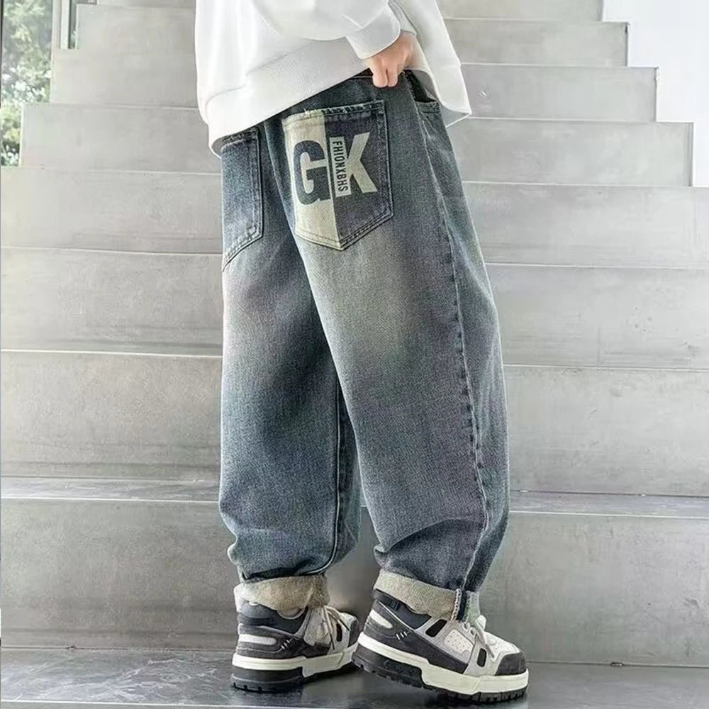 Denim Trousers Casual Pants