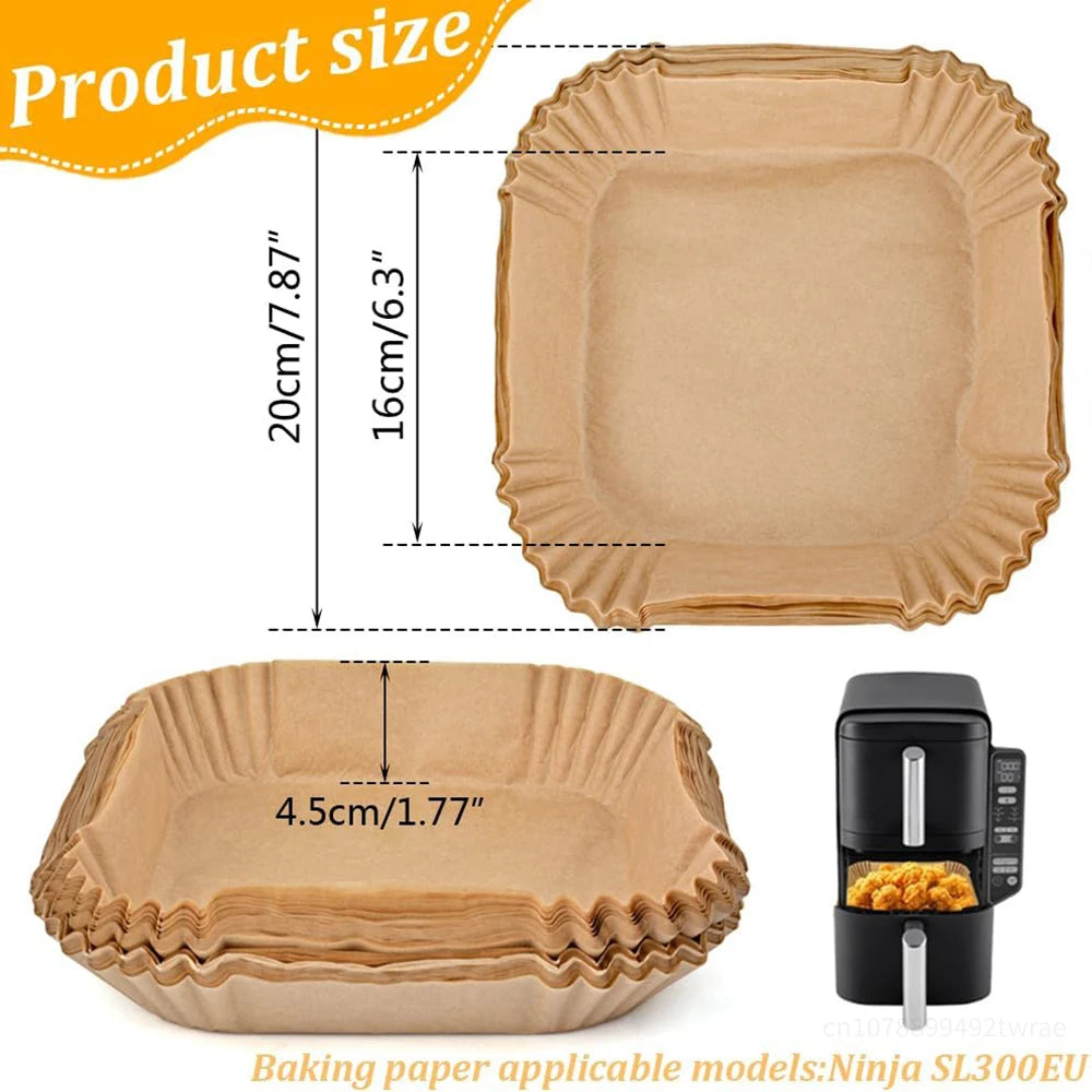 Air Fryer Baking Paper for Ninja Double Stack Air Fryer SL400,SL300EU, Air Fryer No Cleaning Baking Paper Airfryer Accessories
