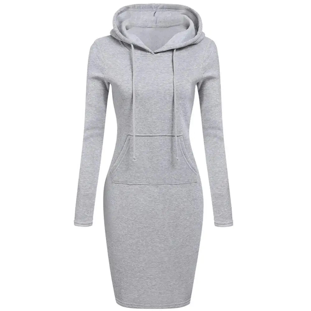 Warm Sweatshirt Long-sleeved lady Dress
